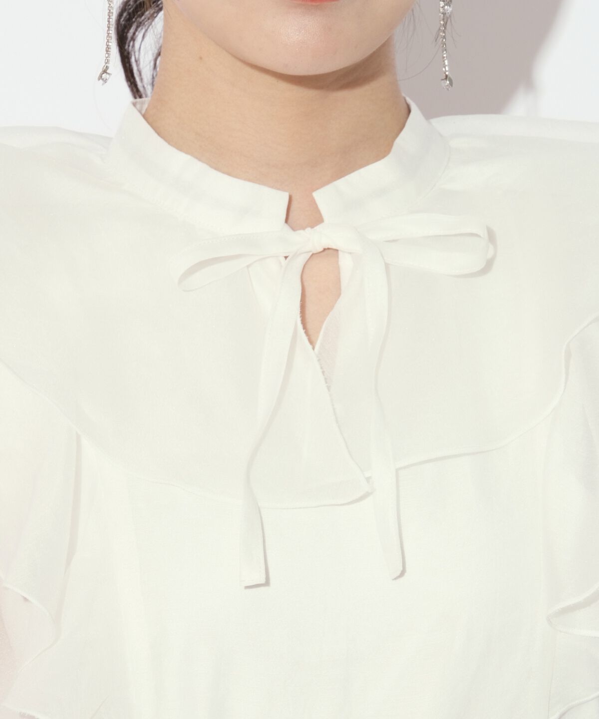 WILLSELECTION「ナローリボンシアーブラウス」|シャツ・ブラウス|