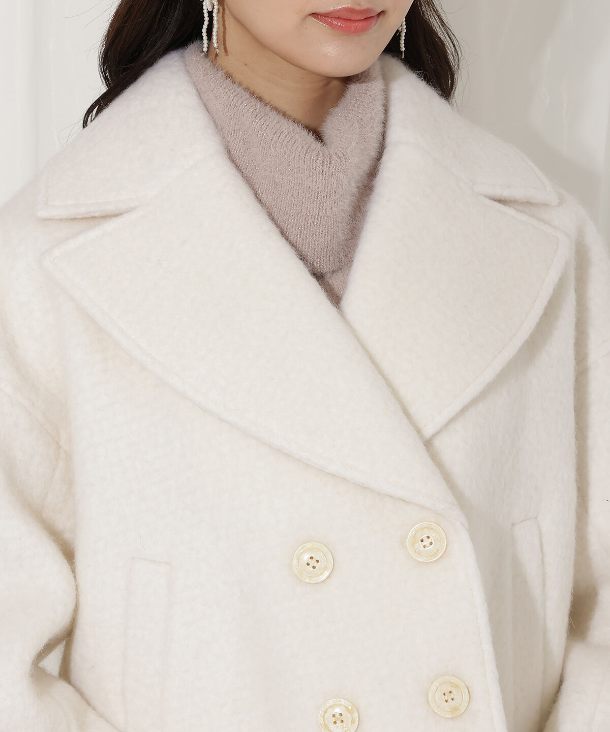 WILLSELECTION「Wボタンシャギーショートコート」|その他|