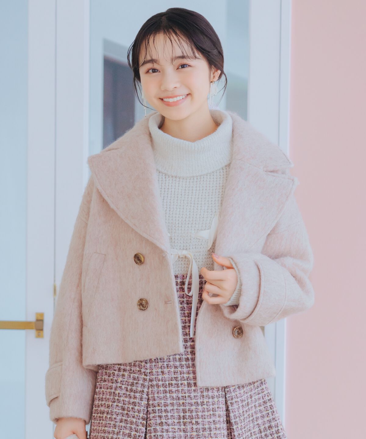 WILLSELECTION「Wボタンシャギーショートコート」|その他|