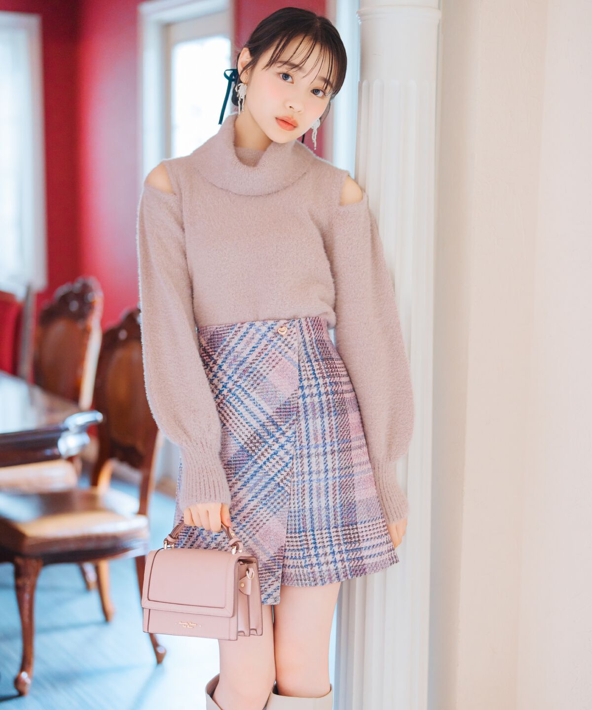 WILLSELECTION「ショルダースリットオフタートルフェザーニット」|ニット・セーター|