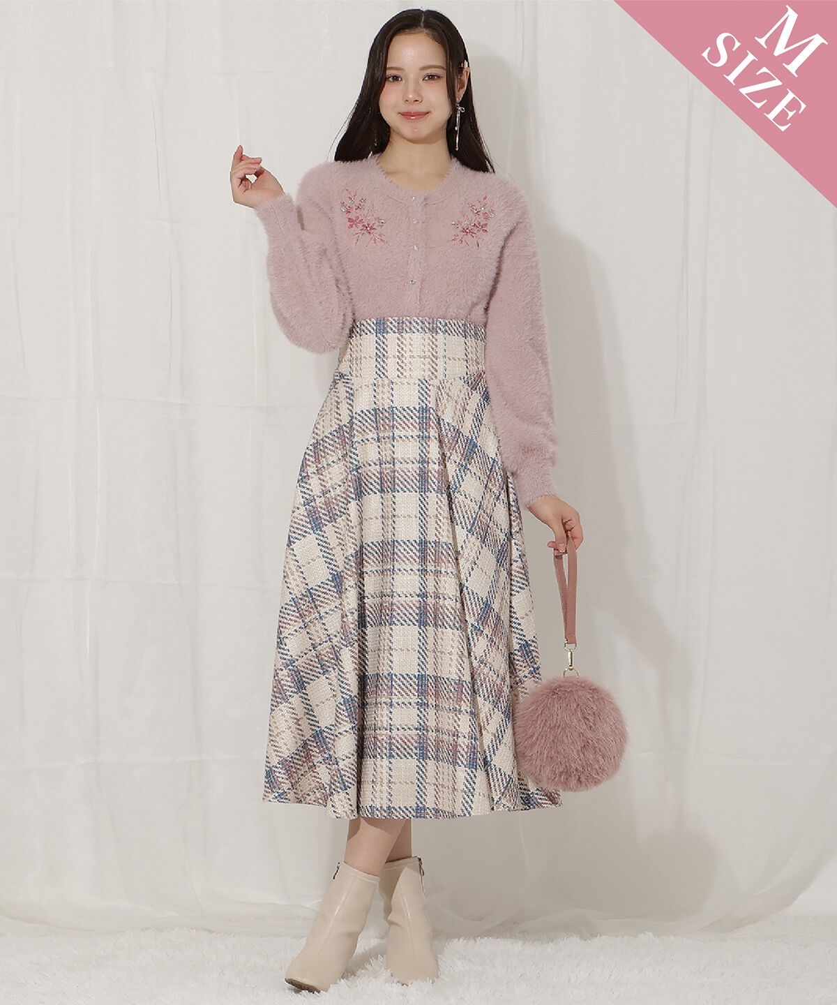 WILLSELECTION「オリジナルチェックスカート」|フレア|