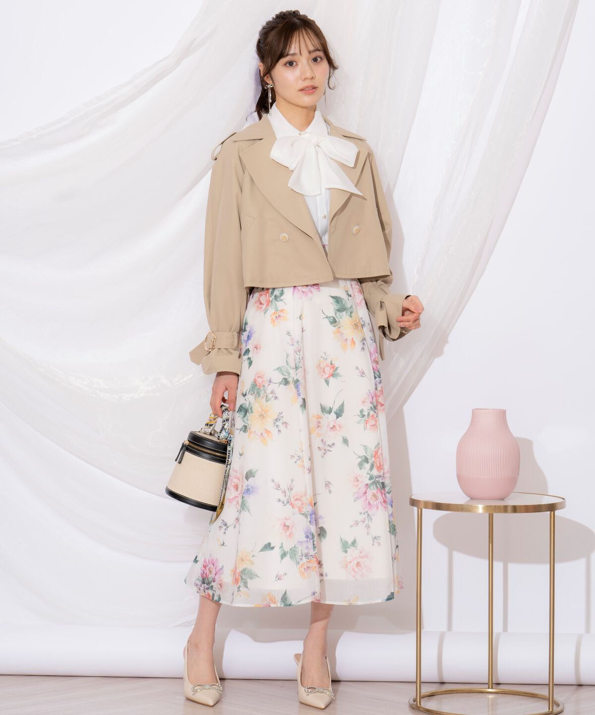 WILLSELECTION「キャンディスリーブショートトレンチコート」|トレンチコート|