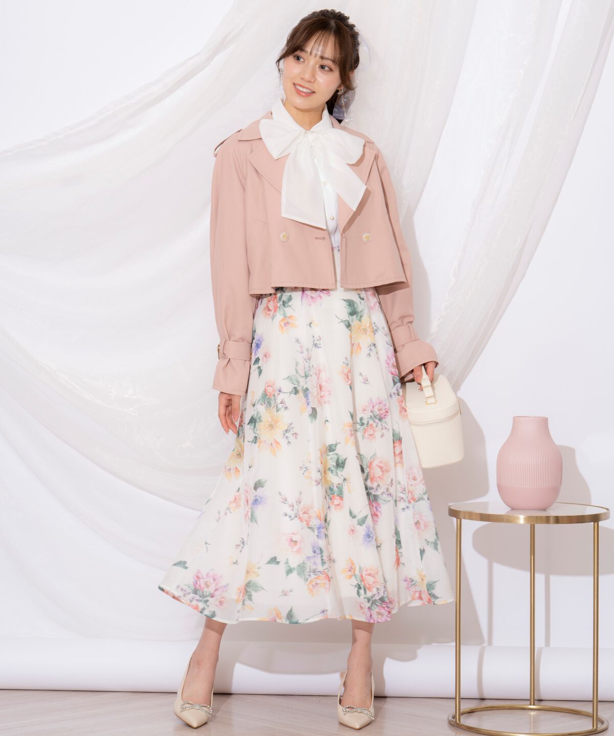 WILLSELECTION「キャンディスリーブショートトレンチコート」|トレンチコート|