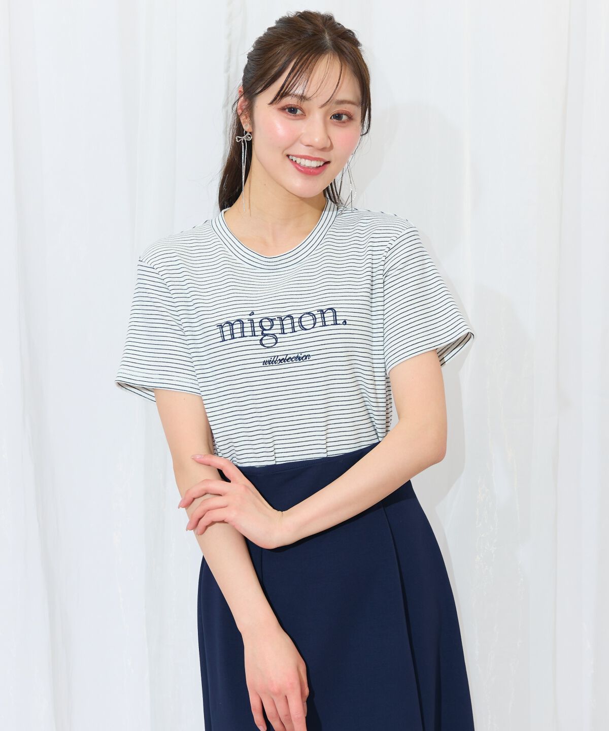 WILLSELECTION「ロゴ刺繍クルーネックTシャツ」|Tシャツ・カットソー|