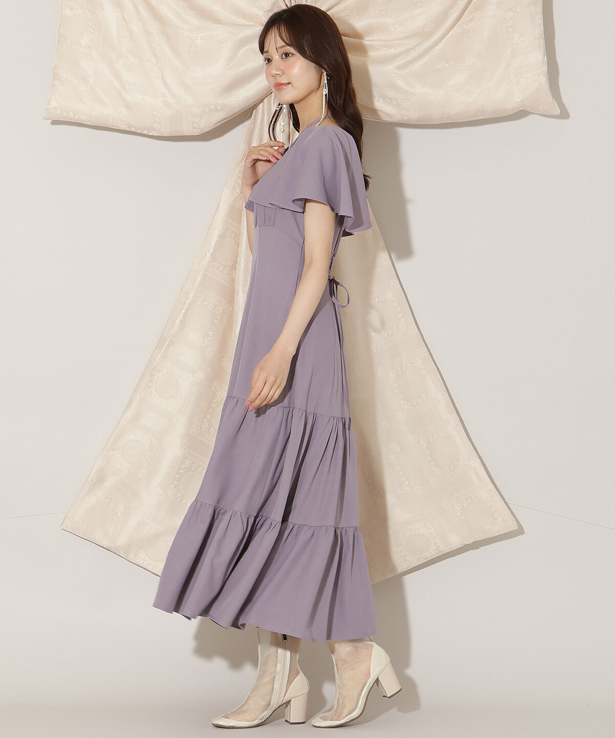 WILLSELECTION「フレアースリーブティアードワンピース」|ワンピース|