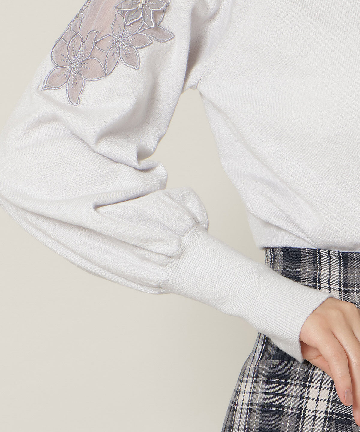 WILLSELECTION「ショルダーエンブロイダリーニット」|ニット・セーター|