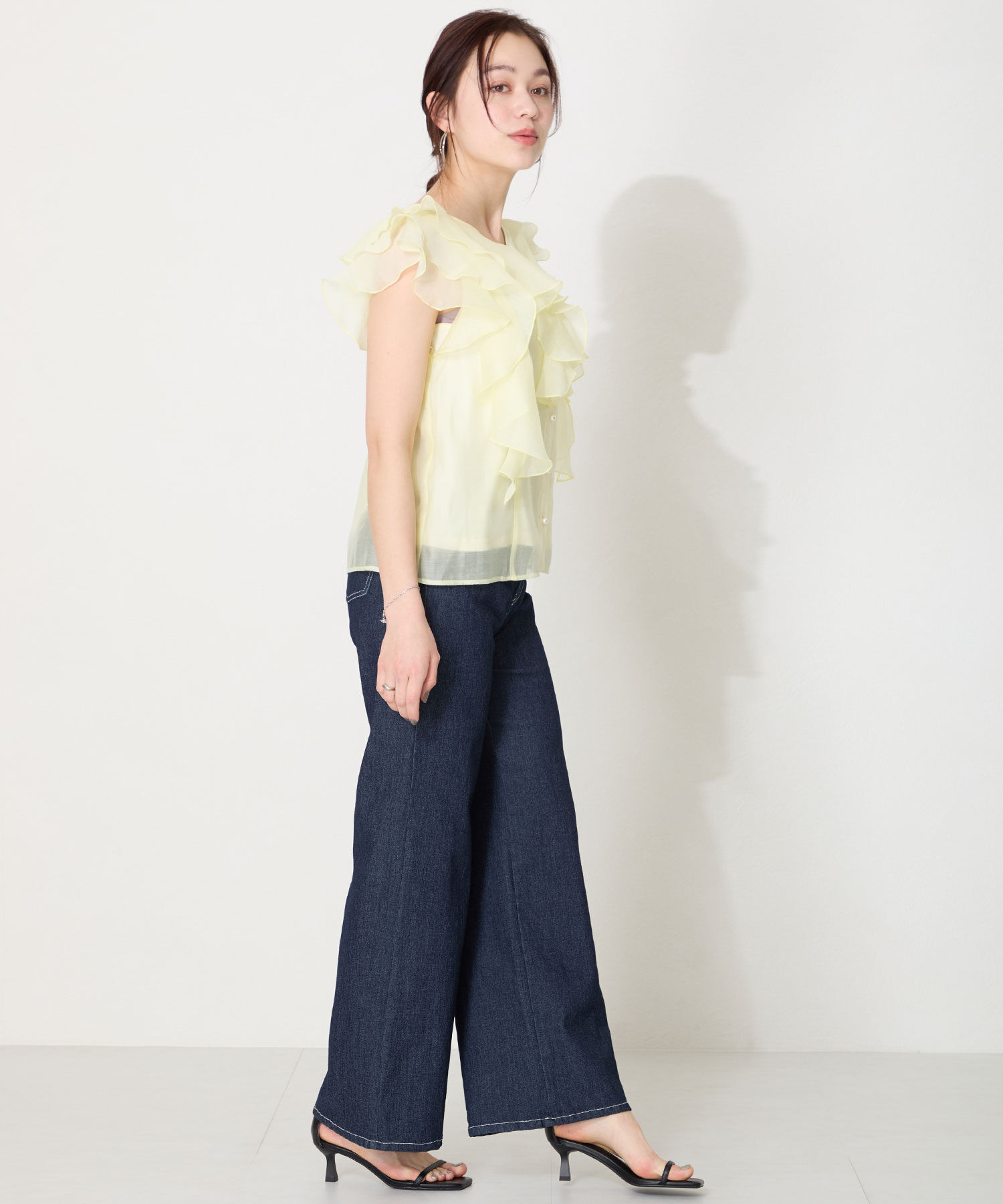 ORiental TRaffic「【WEB限定】ナローストラップヒールサンダル/31292 サンダル 人気 売れてる トレンド ヒール6.5cm」|サンダル|