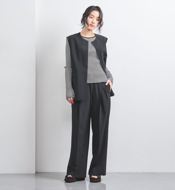 UNITED ARROWS「タック イージーパンツ」|チノ|