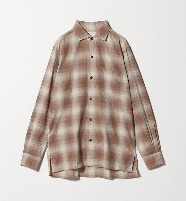 UNITED ARROWS「SOKTAS オンブレチェック ワンピースカラーシャツ」|シャツ・ブラウス|