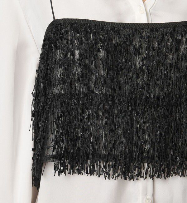 美品 AEWEN MATOPH 黒 シャーリングキャミソール AEWEN MATOPH＞イレギュラー ギャザー キャミソール