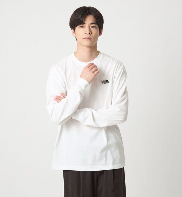 UNITED ARROWS green label relaxing「＜THE NORTH FACE＞バック スクエアロゴ ロングスリーブ 長袖 Tシャツ」|Tシャツ・カットソー|WHITE