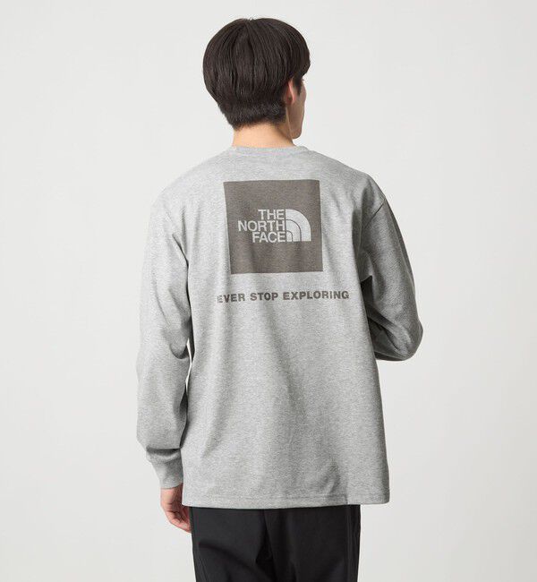 UNITED ARROWS green label relaxing「＜THE NORTH FACE＞バック スクエアロゴ ロングスリーブ 長袖 Tシャツ」|Tシャツ・カットソー|MD.GRAY