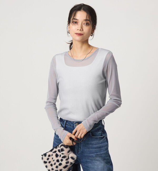 UNITED ARROWS green label relaxing「チュール クルーネック プルオーバー」|Tシャツ・カットソー|LT.BLUE