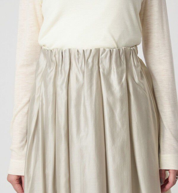 UNITED ARROWS green label relaxing「［size SHORTあり］チンツシアー ギャザー スカート」|フレア|