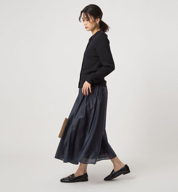 UNITED ARROWS green label relaxing「［size SHORTあり］チンツシアー ギャザー スカート」|フレア|