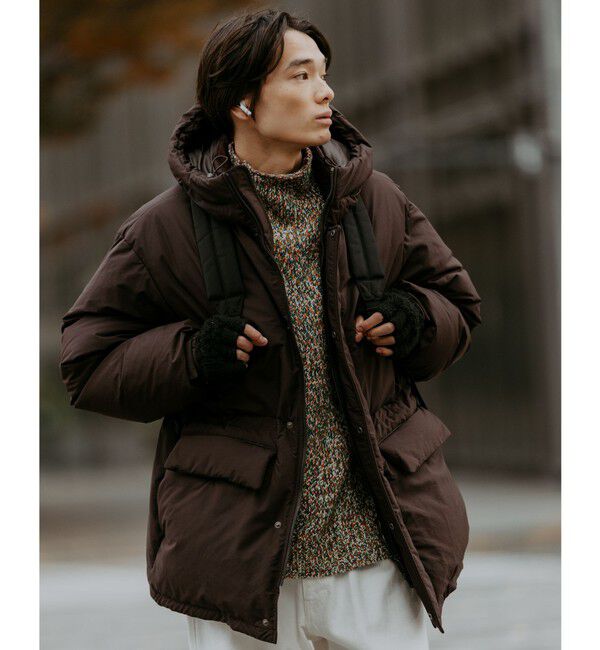 UNITED ARROWS green label relaxing「DICROS フード ダウン ブルゾン -撥水-」|ダウン|DK.BROWN