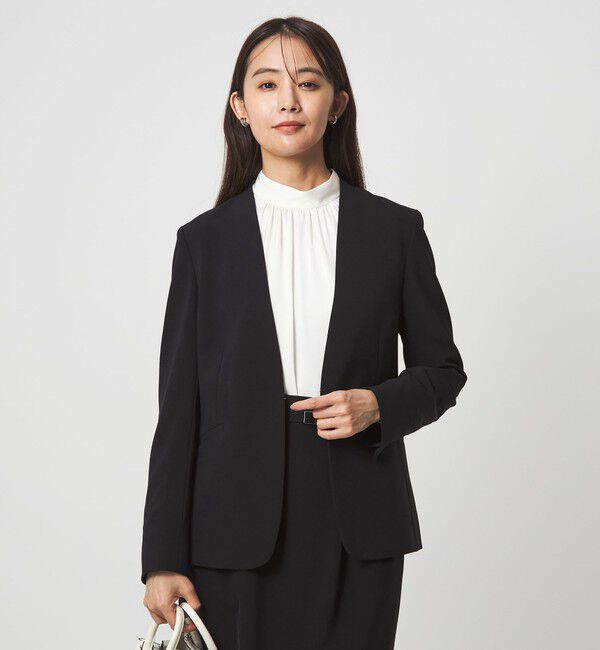 UNITED ARROWS green label relaxing「［size SHORTあり］パウドレ ノーラペル ジャケット ウォッシャブル ストレッチ」|ノーカラージャケット|