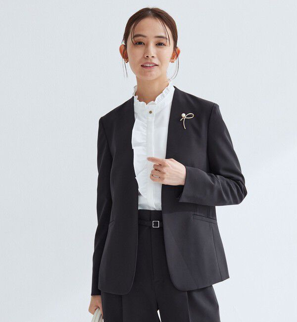 UNITED ARROWS green label relaxing「［size SHORTあり］パウドレ ノーラペル ジャケット ウォッシャブル ストレッチ」|ノーカラージャケット|