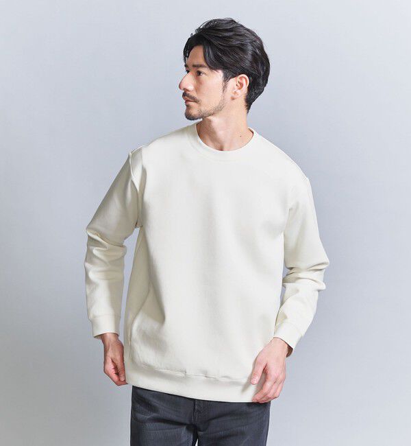 BEAUTY&YOUTH UNITED ARROWS「【WEB限定 WARDROBE SMART】ダブルニット クルーネック スウェット/セットアップ対応」|スウェット・ジャージ|