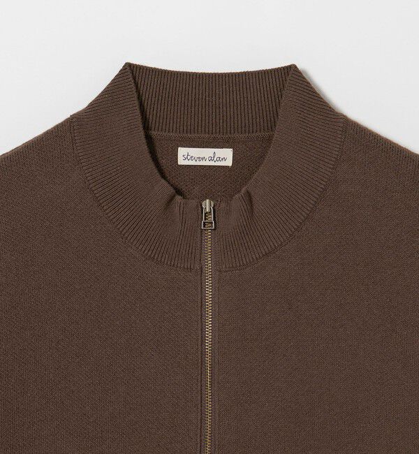 STEVEN ALAN「＜Steven Alan＞ CTN/CA ハーフ ジップ スタンドネック ニット」|ニット・セーター|