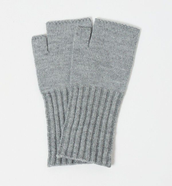 BEAUTY&YOUTH UNITED ARROWS「スパンコール リブ フィンガーレス グローブ」|手袋|MD.GRAY