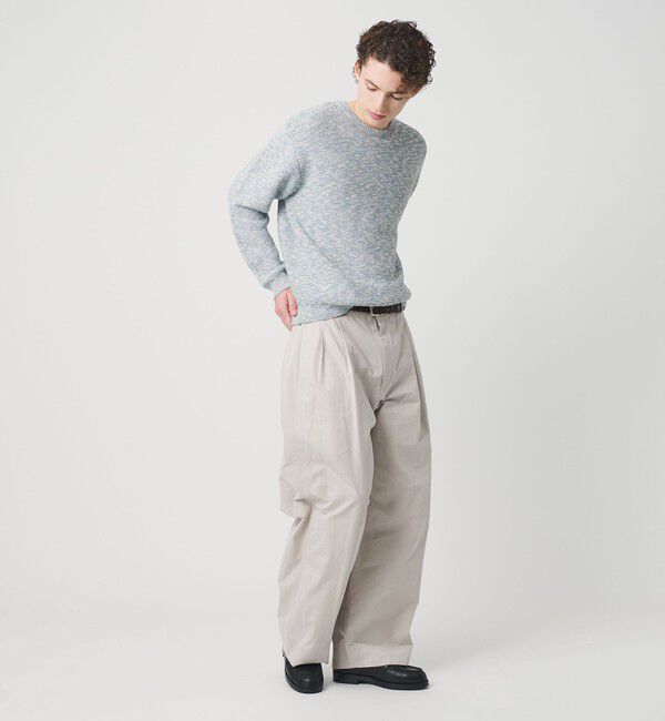 BEAUTY&YOUTH UNITED ARROWS「ガーター ステッチ スラブ クルーネック ニット ウォッシャブル」|ニット・セーター|