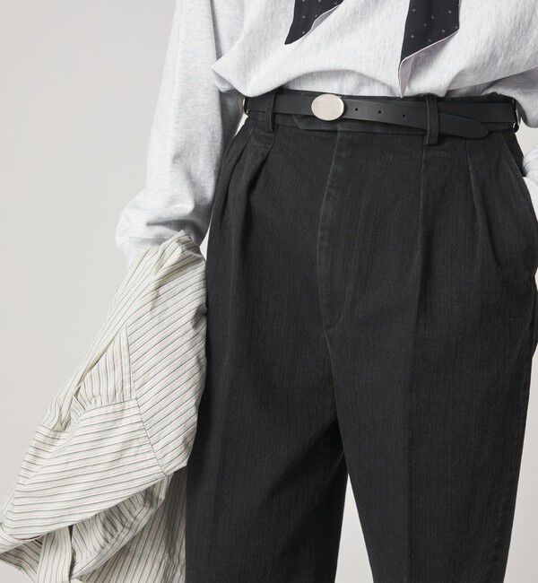 STEVEN ALAN「＜Steven Alan＞ ヘリンボーン イン ツープリーツ ドレス トラウザーズII」|スラックス|