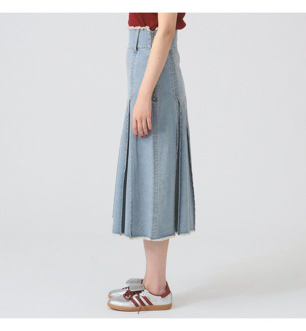 Ray BEAMS 「デニム タック ミディアム スカート」|スカート|