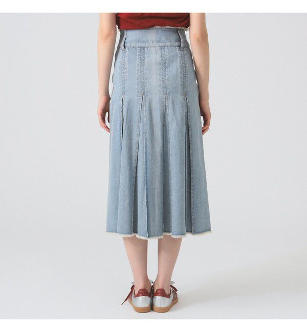 Ray BEAMS 「デニム タック ミディアム スカート」|スカート|