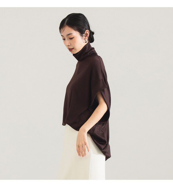 Demi-Luxe BEAMS 「【別注】COG THE BIGSMOKE / KENNA ハイネック フレンチスリーブ トップス」|Tシャツ・カットソー|