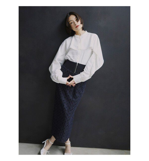 Ray BEAMS 「RBS / ウエスト リブ 起毛 レース スカート」|スカート|