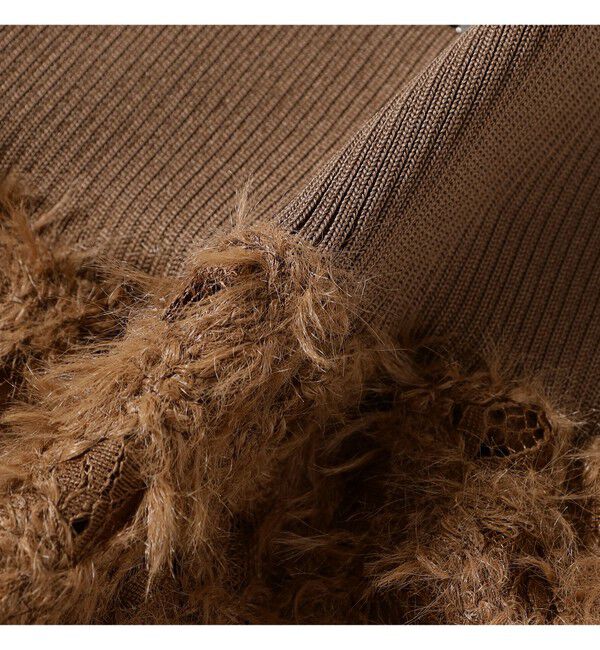 Ray BEAMS 「RBS / ウエスト リブ 起毛 レース スカート」|スカート|