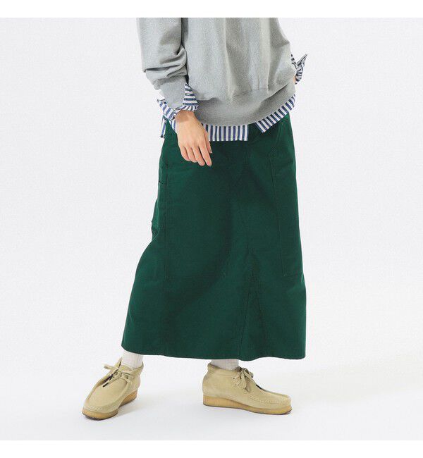 BEAMSBOY「ダブルニー タイト スカート」|スカート|D.GRN