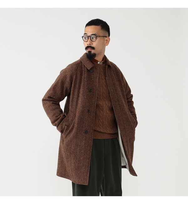 BEAMS PLUS「BEAMS PLUS / ハリスツイード バルカラー コート」|その他|