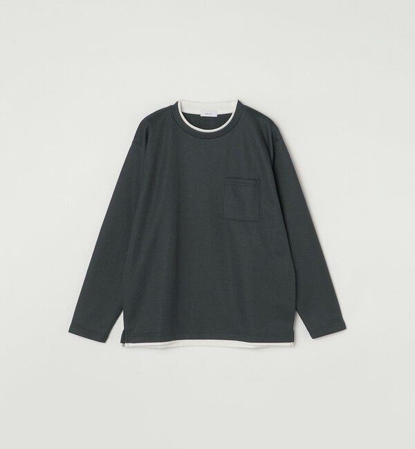 SHIPS any「SHIPS any: パールワッフル フェイクレイヤード Tシャツ (ロンT)◇」|Tシャツ・カットソー|