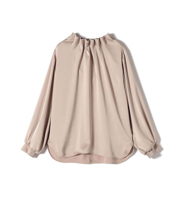 SHIPS for women「【一部WEB限定】〈手洗い可能〉ヴィンテージ サテン ネック ギャザー ブラウス」|シャツ・ブラウス|