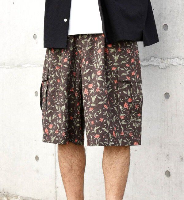 SHIPS any「SHIPS any:〈撥水・軽量・ストレッチ〉SOLOTEX(R)シアサッカー ワイド カーゴ ショーツ◇」|その他|キャメル