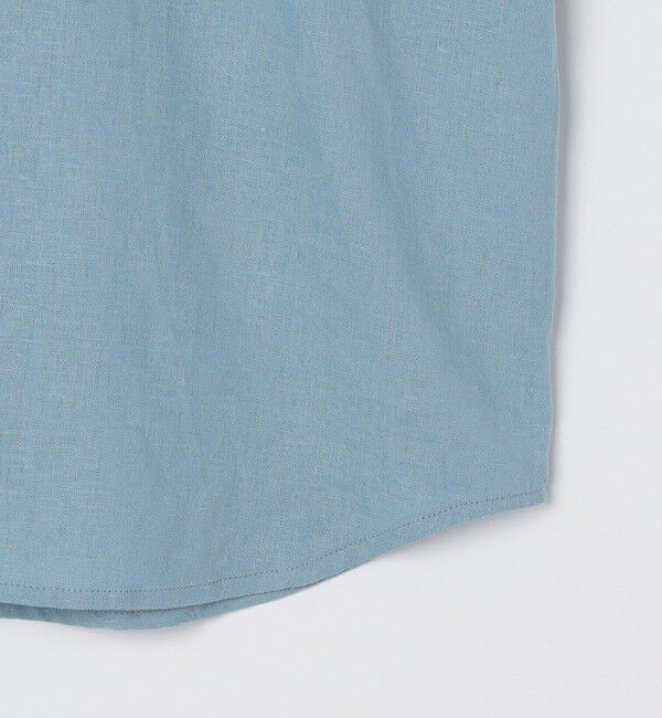 SHIPS any「SHIPS any:〈洗濯機可能〉リネン / レーヨン バンド スキッパー ハーフスリーブ プルオーバー シャツ◇」|シャツ・ブラウス|