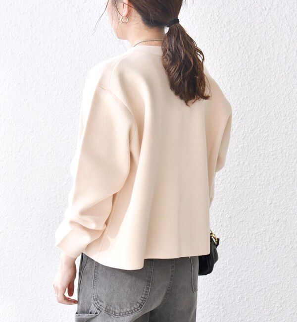 SHIPS any「SHIPS any: ミラノリブ ノーカラー ニット ジャケット カーディガン」|カーディガン|