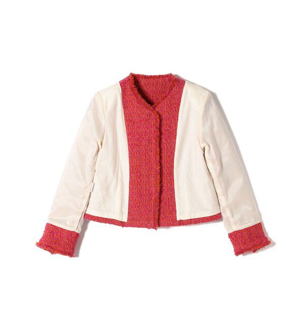 SHIPS for women「GIOLICA: ツイード ノーカラー ジャケット」|ノーカラージャケット|