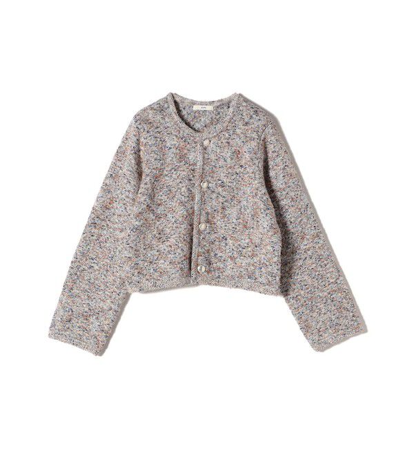 SHIPS for women「〈手洗い可能〉ミックス ツイード ショート ジャケット」|カーディガン|
