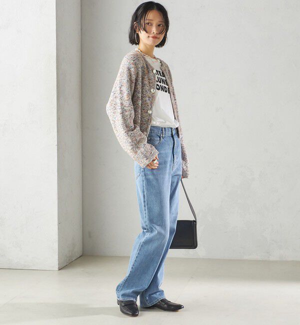 SHIPS for women「〈手洗い可能〉ミックス ツイード ショート ジャケット」|カーディガン|