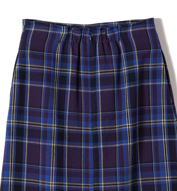 SHIPS Colors 「SHIPS Colors:〈手洗い可能〉カラミ チェック フロントスリット スカート」|タイト|