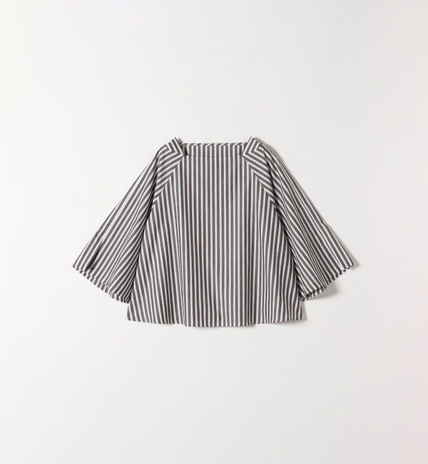 SHIPS any「SHIPS any:〈洗濯機可能〉REPREVE ボートネック フレアスリーブ ブラウス」|シャツ・ブラウス|