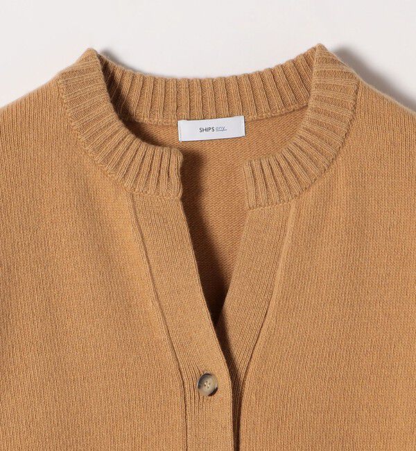 SHIPS any「SHIPS any:〈手洗い可能〉AQUA カシミヤ ミックス スキッパー カーディガン」|カーディガン|