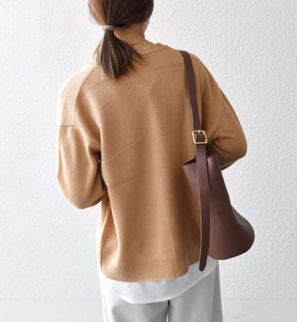 SHIPS any「SHIPS any:〈手洗い可能〉AQUA カシミヤ ミックス スキッパー カーディガン」|カーディガン|