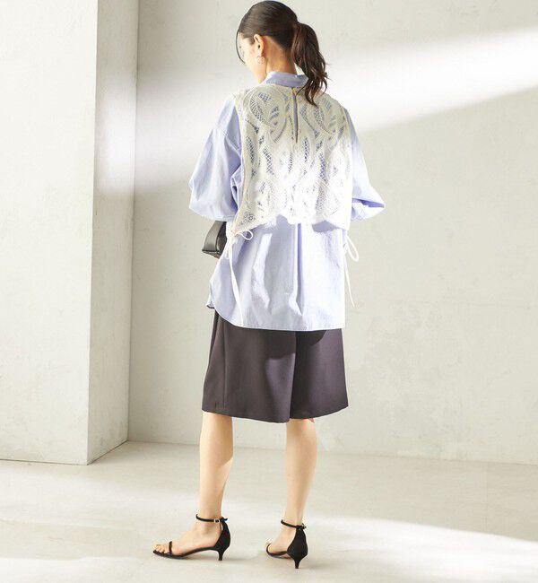 SHIPS for women「〈洗濯機可能〉ドロスト タック ハーフ パンツ」|その他|