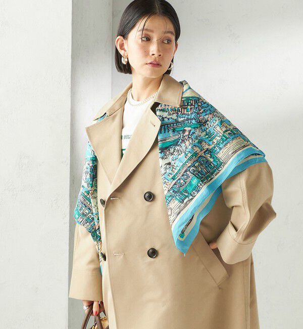 SHIPS for women「【SHIPS別注】BINDU: マップ スカーフ 100&times;100」|バンダナ・スカーフ|