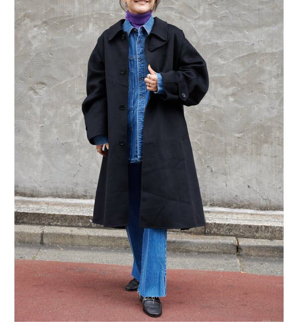 OUTDOOR PRODUCTS Usual Things「ダブルフェイスステンカラーコート」|ステンカラーコート|