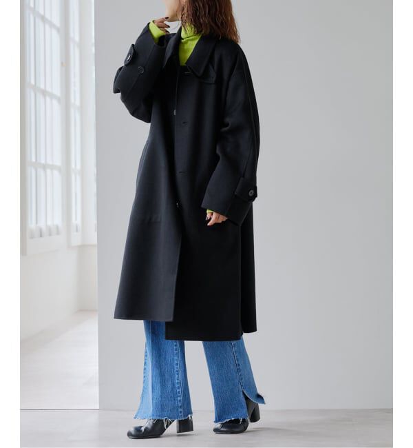 OUTDOOR PRODUCTS Usual Things「ダブルフェイスステンカラーコート」|ステンカラーコート|